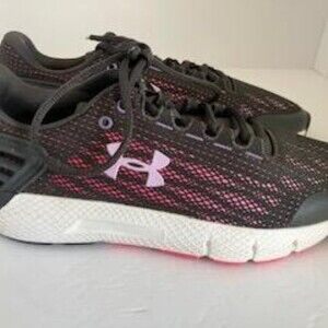 Under Armour  Charged Black Pink Purple Sneakers size 6.5 Youth